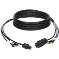 Klotz CAT7 és táp 3G1.5 hibrid kábel 2 x RJ45 + Schuko => IEC - 15m