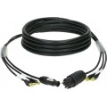 Klotz CAT7 és táp 3G1.5 hibrid kábel 2 x RJ45 + Schuko => powerCON TRUE1 - 50m