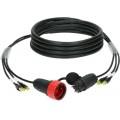 Klotz CAT7 és táp 3G1.5 hibrid kábel 2 x RJ45 + Schuko - 30m