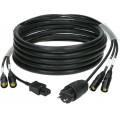 Klotz CAT7 és táp 3G1.5 hibrid kábel 2 x etherCON + Schuko => IEC - 10m