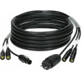 Klotz CAT7 és táp 3G1.5 hibrid kábel 2 x etherCON + Schuko => powerCON TRUE1 - 10m