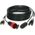 Klotz CAT7 és táp 3G1.5 hibrid kábel 2 x etherCON + Schuko - 5m
