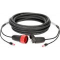 Klotz CAT5e és táp 3G1.5 hibrid kábel 1 x RJ45 + Schuko - 5m