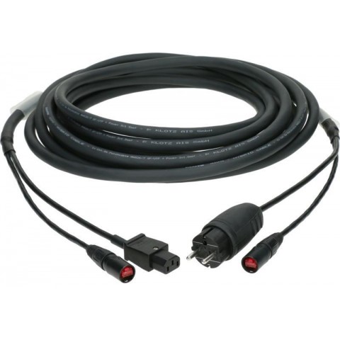 Klotz CAT5e és táp 3G1.5 hibrid kábel 1 x etherCON + Schuko => 1 x etherCON + IEC - 20m