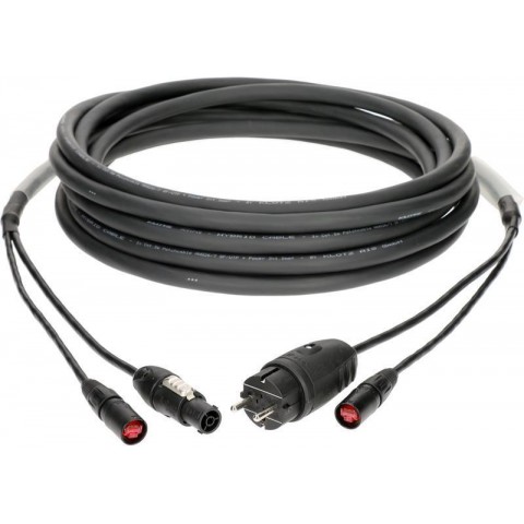 Klotz CAT5e és táp 3G1.5 hibrid kábel 1 x etherCON + Schuko => powerCON TRUE1 - 30m