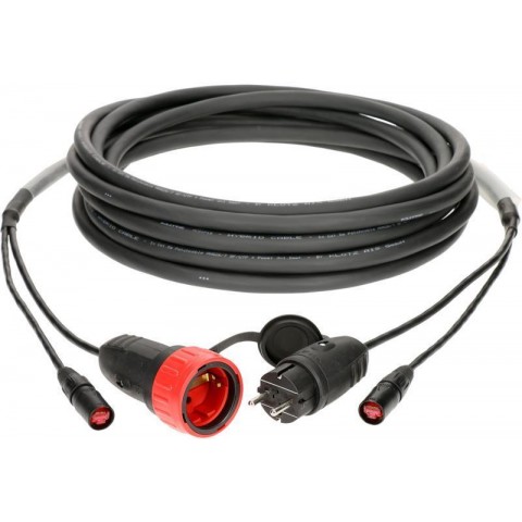 Klotz CAT5e és táp 3G1.5 hibrid kábel 1 x etherCON + Schuko - 10m