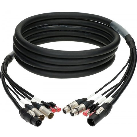 Klotz CAT5e és audió és táp 3G2.5 hibrid kábel 2 x RJ45 + 2 x XLR 3p + powerCON TRUE1 - 15m