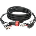 Klotz CAT5e és audió és táp 3G2.5 hibrid kábel 2 x RJ45 + 2 x XLR 3p + Schuko - 20m