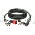 Klotz CAT5e és audió és táp 3G2.5 hibrid kábel 2 x RJ45 + 2 x XLR 3p + Schuko - 40m