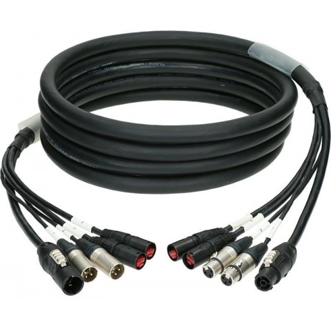 Klotz CAT5e és audió és táp 3G2.5 hibrid kábel 2 x etherCON + 2 x XLR 3p + powerCON TRUE1 - 20m