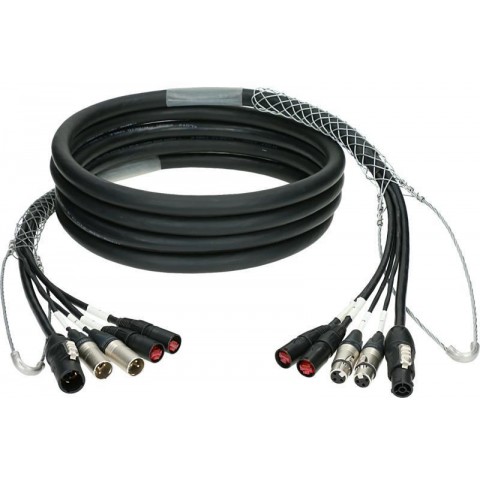 Klotz CAT5e és audió és táp 3G2.5 hibrid kábel 2 x etherCON + 2 x XLR 3p + powerCON TRUE1 - 30m