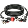 Klotz CAT5e és audió és táp 3G2.5 hibrid kábel 2 x etherCON + 2 x XLR 3p + Schuko - 5m