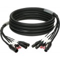 Klotz CAT5e és DMX és táp 3G2.5 hibrid kábel 2 x RJ45 + 2 x XLR 5p + powerCON TRUE1 - 5m