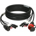 Klotz CAT5e és DMX és táp 3G2.5 hibrid kábel 2 x RJ45 + 2 x XLR 5p + Schuko - 5m