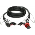 Klotz CAT5e és DMX és táp 3G2.5 hibrid kábel 2 x RJ45 + 2 x XLR 5p + Schuko - 60m