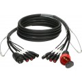 Klotz CAT5e és DMX és táp 3G2.5 hibrid kábel 2 x etherCON + 2 x XLR 5p + Schuko - 40m