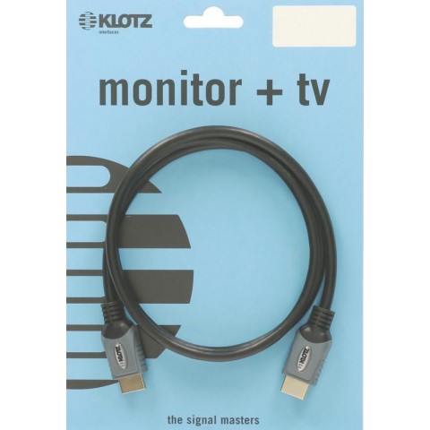 Klotz HDMI 2.0 prémium nagysebességű kábel Ethernet HDMI-A dugóval aranyozott érintkezőkkel - 3m