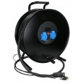 Klotz CAT7 és táp 3G1.5 hibrid kábeldob 2 x RJ45 => etherCON + Schuko - 40m