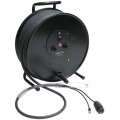 Klotz CAT5e és táp 3G1.5 hibrid kábeldob 1 x RJ45 => etherCON + Schuko => powerCON TRUE1 - 2,4m