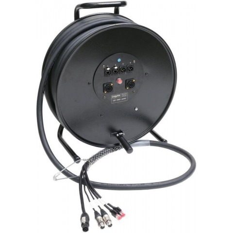 Klotz hibrid kábeldob 2 x RJ45 => etherCON + 2 x XLR 3p + powerCON TRUE1 - 2,4m