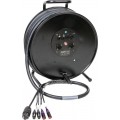 Klotz hibrid kábeldob 2 x etherCON + 2 x XLR 5p + Schuko => powerCON TRUE1 - 2,4m