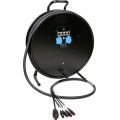 Klotz CAT5e és DMX és táp 3G2.5 hibrid kábeldob 2 x etherCON + 2 x XLR 5p + Schuko - 2,5m