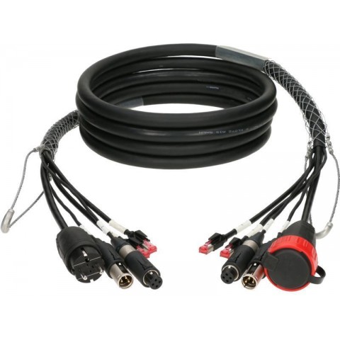 Klotz CAT5e és audió és táp 3G2,5 hibrid kábel 2 x RJ45 + 2 x convertCON + Schuko - 40m