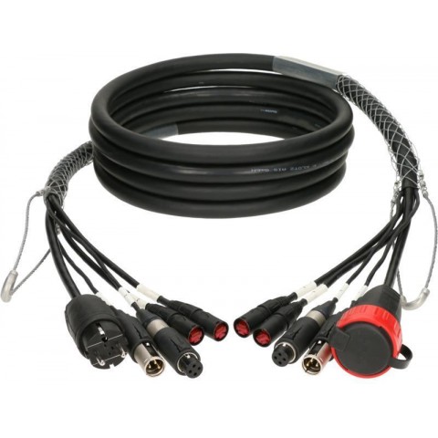 Klotz CAT5e és audió és táp 3G2.5 hibrid kábel 2 x etherCON + 2 x convertCON + Schuko - 70m