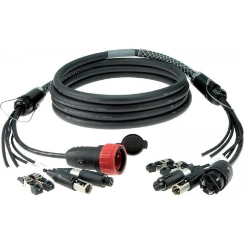Klotz hibrid kábel 2 x RJ45 + 2 x convertCON + Schuko - SBG húzásmentesítés - 50m