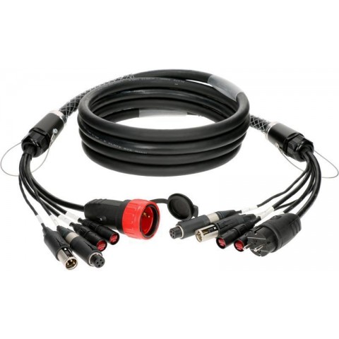 Klotz hibrid kábel 2 x etherCON + 2 x convertCON + Schuko - SBG húzáscsökkentő - 70m