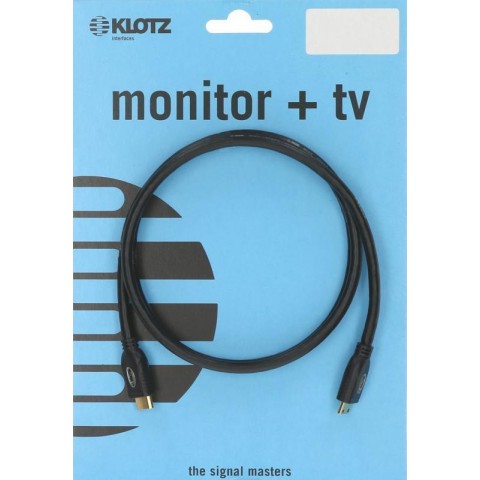 Klotz HDMI nagysebességű kábel aranyozott HDMI C csatlakozókkal - 3m