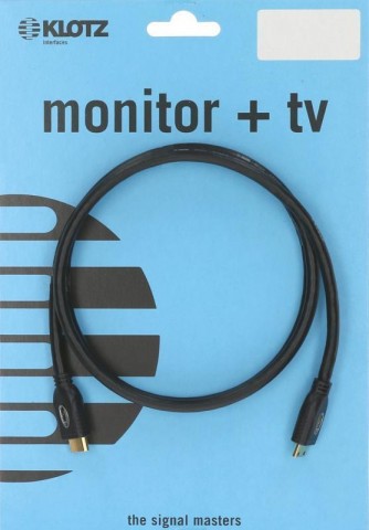 Klotz HDMI nagysebességű kábel aranyozott HDMI C csatlakozókkal - 3m