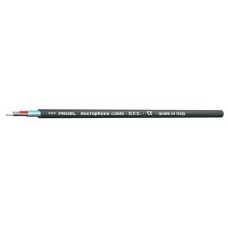 PROEL Mikrofonkábel(2 x 0,14 mm2) fekete PVC Ø 6,00 mm (100m-es bund)