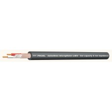PROEL Mikrofonkábel(2 x 0,22 mm2) fekete PVC Ø 6,50 mm (100m-es bund)