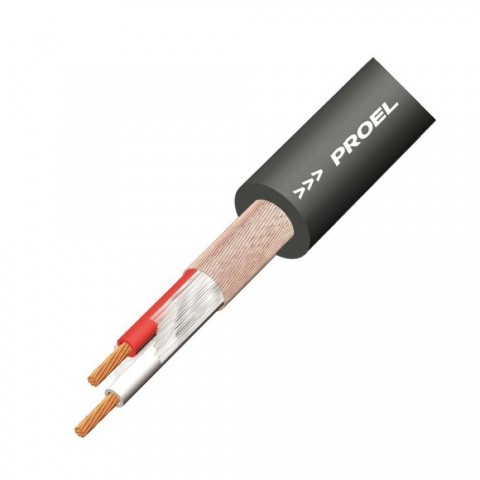 PROEL Mikrofonkábel(2 x 0,22 mm2) fekete PVC Ø 6,50 mm (100m-es bund) PROEL Mikrofonkábel(2 x 0,22 mm2) fekete PVC Ø 6,50 mm (100m-es bund)