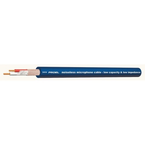 PROEL Mikrofonkábel(2 x 0,22 mm2) kék PVC Ø 6,50 mm (100m-es bund)
