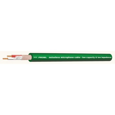 PROEL Mikrofonkábel(2 x 0,22 mm2) zöld PVC Ø 6,50 mm (100m-es bund)