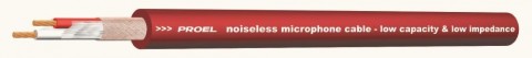 PROEL Mikrofonkábel(2 x 0,22 mm2) piros PVC Ø 6,50 mm (100m-es bund)