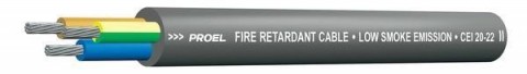 PROEL Erősáramú kábel 3x2,5mm lángálló PVC fekete PROEL Erősáramú kábel 3x2,5mm lángálló PVC fekete