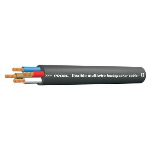 PROEL Hangfalkábel fekete HPC640B 4x2,5 mm,(100m-es bund),