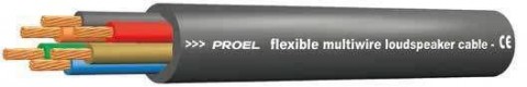 PROEL Hangfalkábel 6x2,5mm 12,9mm átmérő fekete