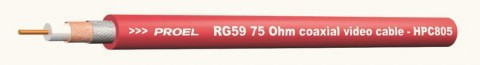 PROEL Video kábel koax piros RG59 75 Ohm