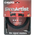 Klotz PRO ARTIST pro gitárkábel vékony fekete krómozott csatlakozókkal - 4,5m