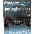 Klotz profi sztereó billentyűzetkábel jack dugó: egyenes - egyenes - 9m