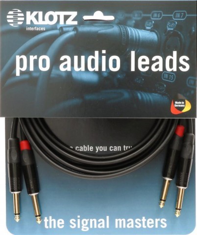 Klotz profi sztereó billentyűzetkábel jack dugó: egyenes - egyenes - 9m