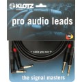 Klotz profi sztereó billentyűzetkábel egyenes és pipa Jack csatlakozók - 9m