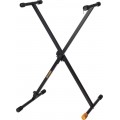Hercules Billentyű állvány, X-tipusú, szimplavázas, 1 hangszerhez, 80 kg kapacitás