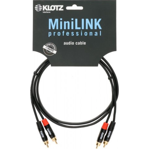 Klotz MiniLink Pro sztereó ikerkábel aranyozott fém RCA dugókkal - 6m