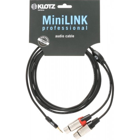 Klotz MiniLink Pro TRS 3,5 mm - 2x XLR mama Y-kábel - 1,8m