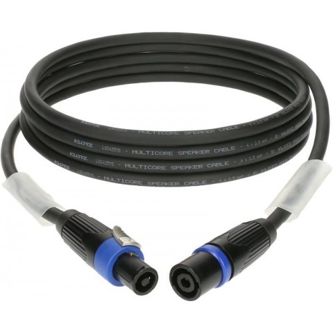 Klotz 4 x 2,5 mm² hangfalkábel PVC speakON 4p mama/papa fém burkolattal - 10m